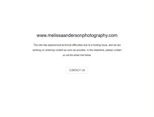 Tablet Screenshot of melissaandersonphotography.com